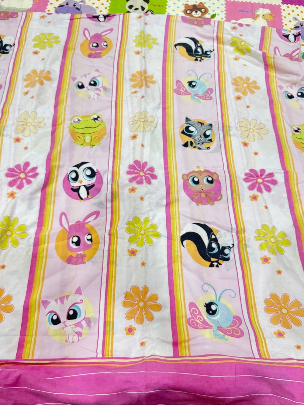 Vintage 2008 Littlest Pet Shop sheet flat cat frog bunny y2k full LPS nostalgia